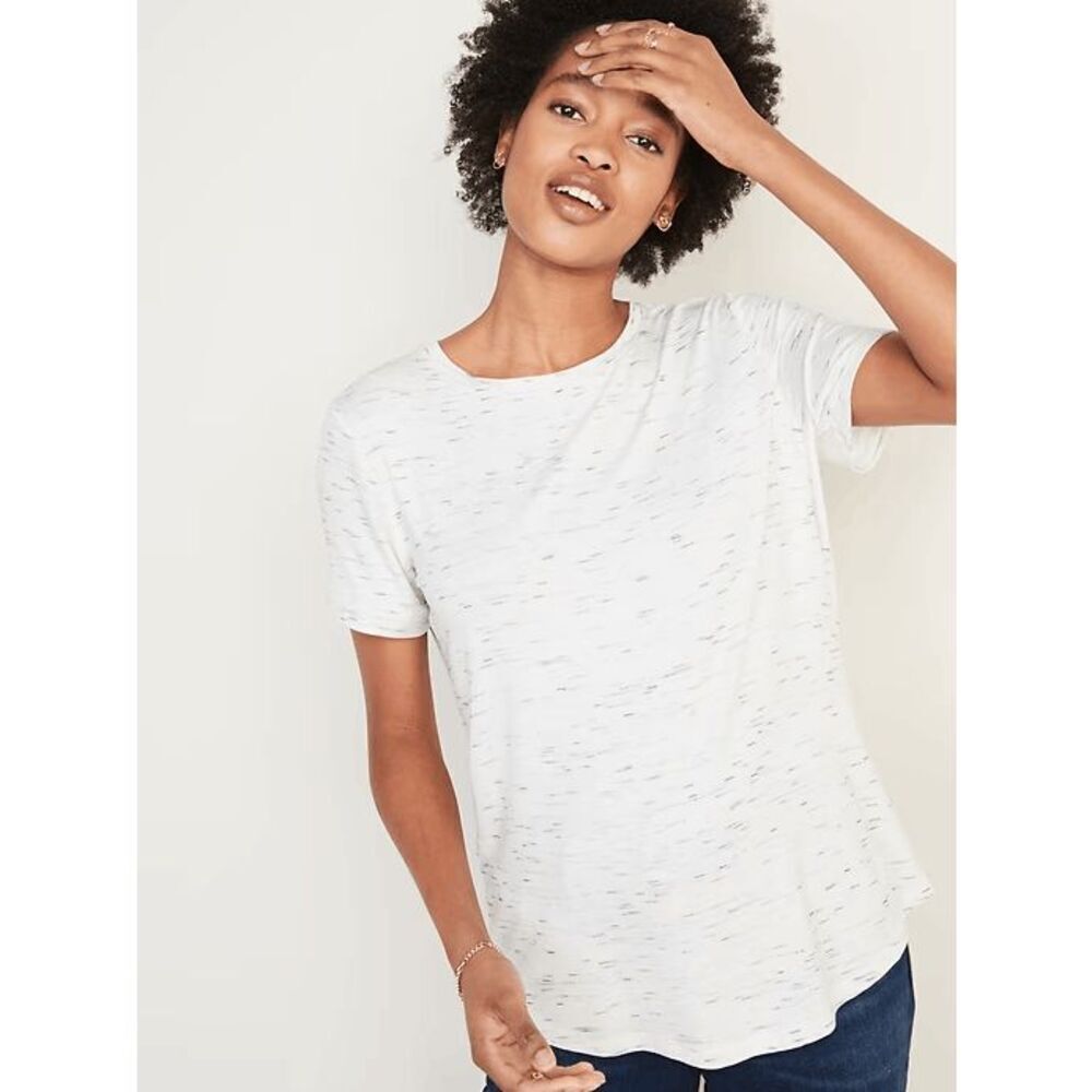 NWT Old Navy Luxe Space Dye Crew Tee